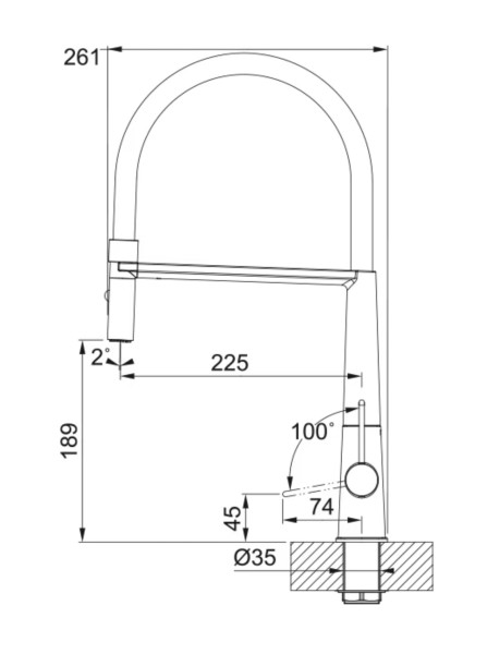 Robinet mono-commande Franke 301985 detail 2