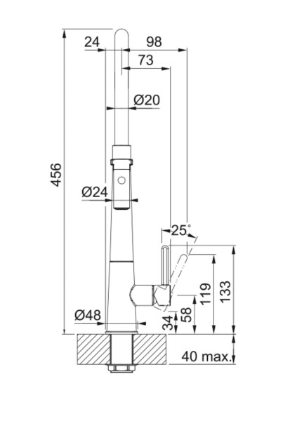 Robinet mono-commande Franke 301985 detail 3