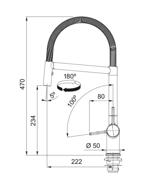 Eéngreepskraan Franke 301988 detail 2