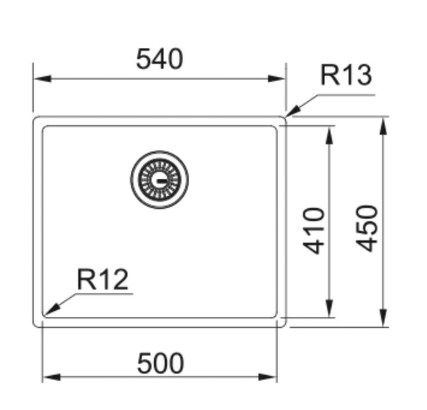 Enkele spoelbak Franke BXM210/110500ANA1 detail 2