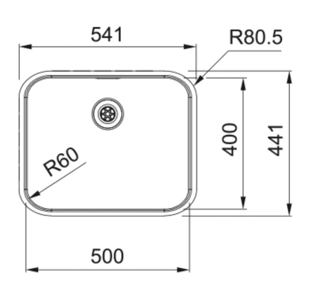 Enkele spoelbak Franke SRX2105001 detail 1