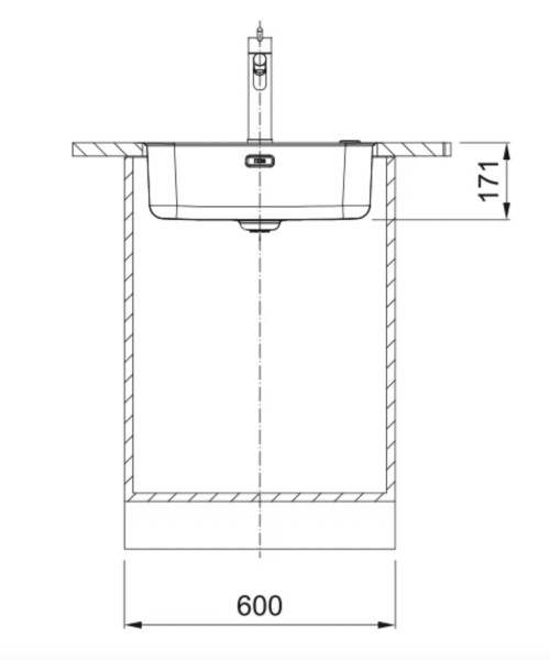 Evier 1 bassin Franke SRX2105001 detail 2