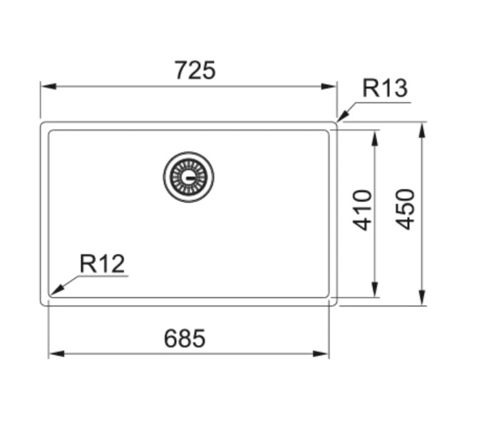 Enkele spoelbak Franke BXM210/110680GDA1 detail 2
