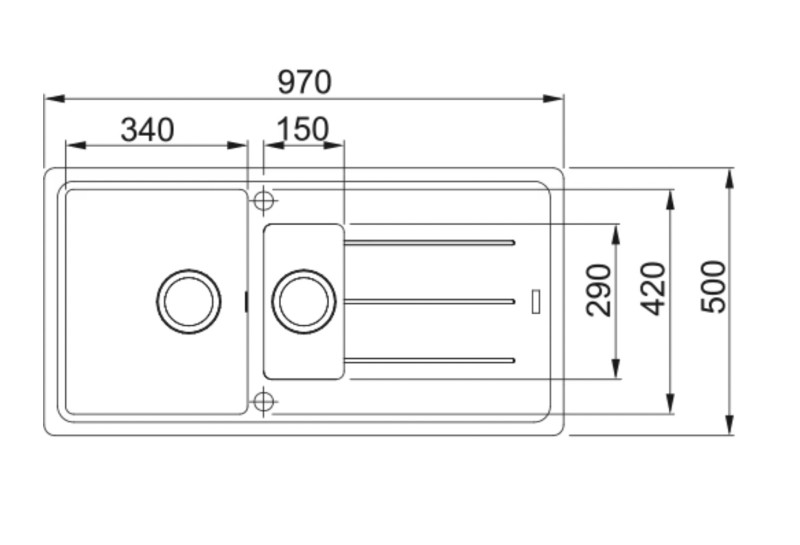 Evier 1 1/2 bassin Franke BFG651KR1 detail 1