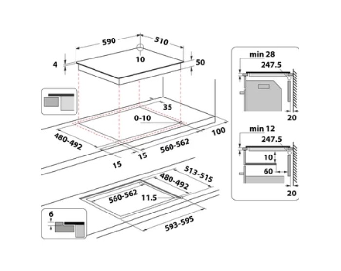 Kookplaat inductie Whirlpool WSQ2160NE detail 4