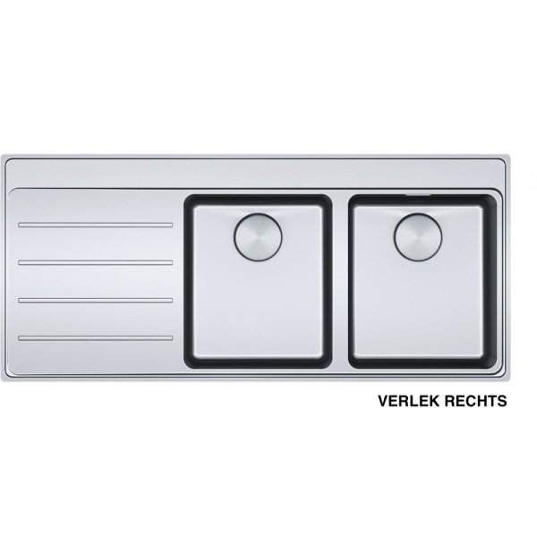 Dubbele spoelbak Franke MYX221TLR1 vooraanzicht