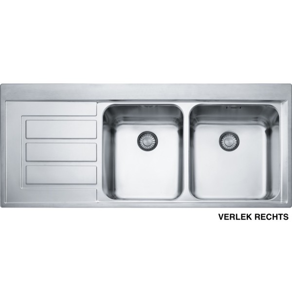 Dubbele spoelbak Franke EOX221R1 vooraanzicht