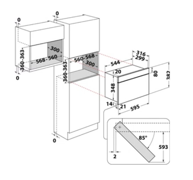 Microgolfoven inbouw zonder grill Whirlpool MBNA900B / ZWART detail 5