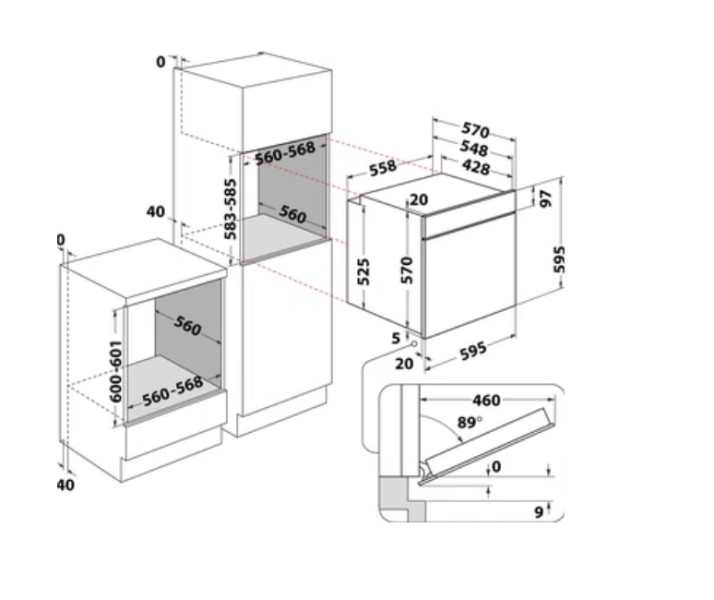 Multifunctie oven Whirlpool OMK58RU1X detail 5