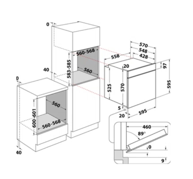 Multifunctie oven Whirlpool OMK58RU0B/zwart detail 5