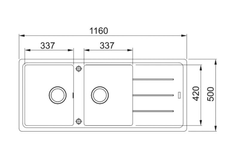 Evier 2 bassins Franke BFG621KR1 detail 1