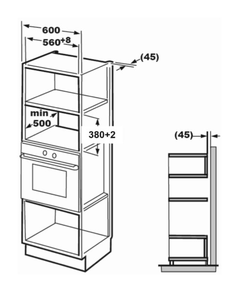 Combi : four + micro-ondes Beko BMCB25433BG / zwart detail 3