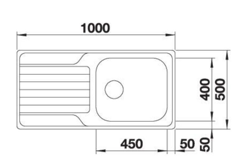 Evier 1 bassin Blanco 524254 detail 1