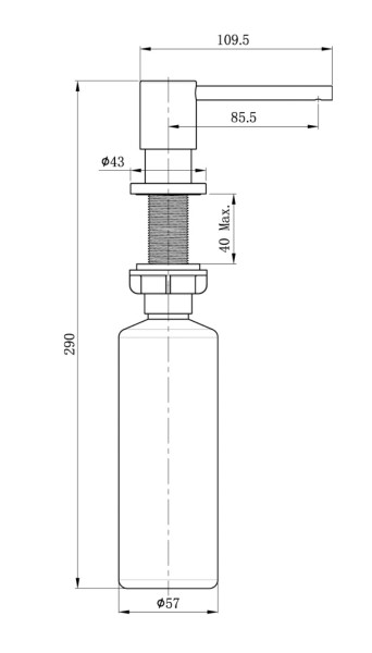 Spoelbak toebehoren Lorreine DENDER-GOLD detail 1