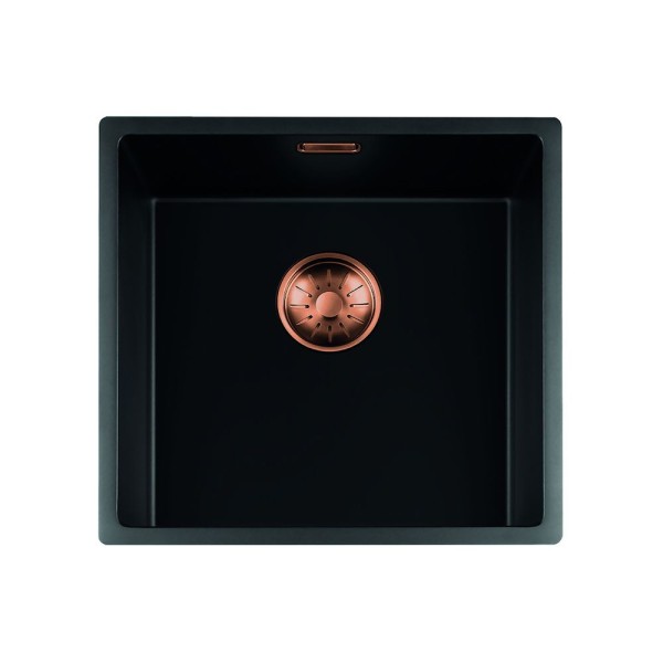 Enkele spoelbak Lorreine 40BQ-FU-COPPER vooraanzicht