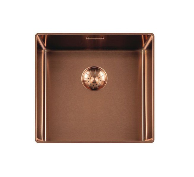 Enkele spoelbak Lorreine 40SL1016-COPPER vooraanzicht