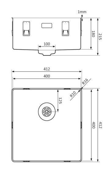 Evier 1 bassin Lorreine 40SL1016-COPPER detail 1