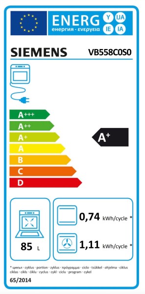 Four air pulsé/multifonction Siemens VB558C0S0/zwart detail 4
