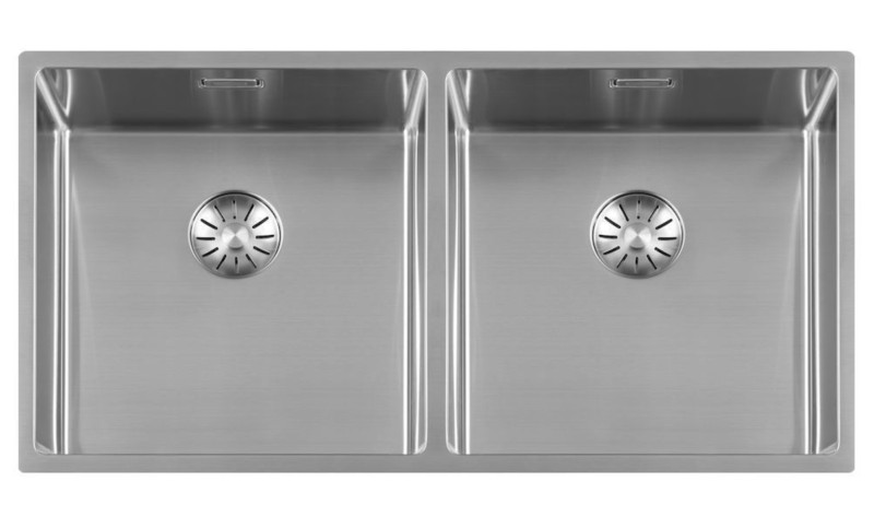 Dubbele spoelbak Lorreine 4040SP vooraanzicht