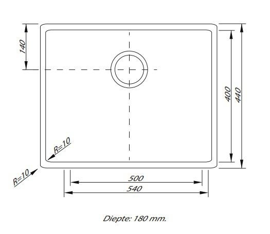 Evier 1 bassin Lorreine 50SP-COPPER detail 1