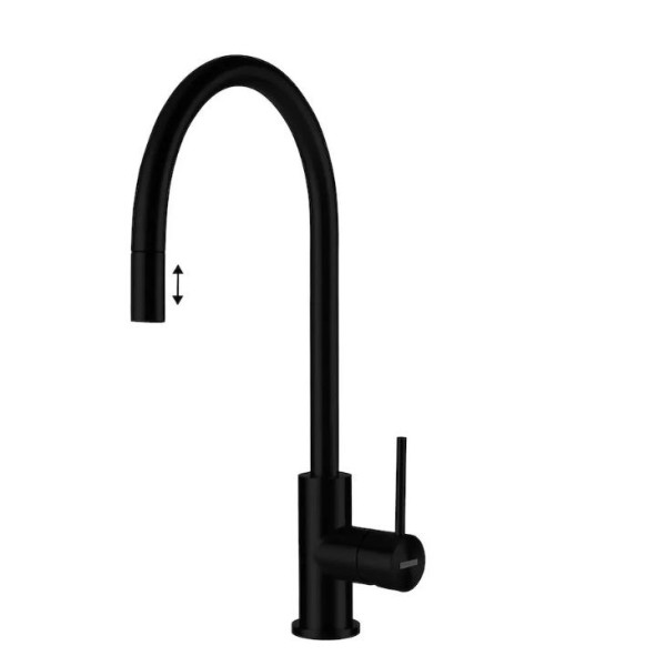 Robinet mono-commande Lorreine AIRE-BLACK-PVD vooraanzicht