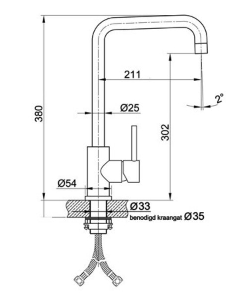 Eéngreepskraan Lorreine MEDWAY-BLACK detail 1