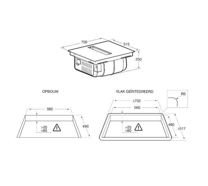Taque de cuisson avec hotte intégrée Etna/by Atag AKI671ZT detail 5