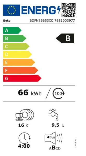 Lave-vaisselle pose libre Beko BDFN36653XC/inox detail 4