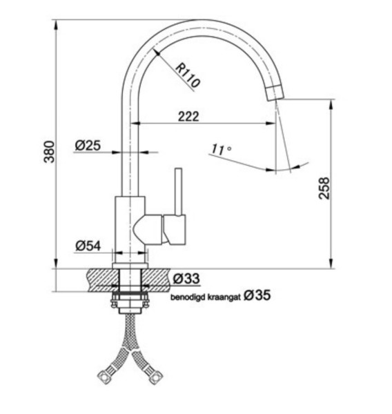 Robinet mono-commande Lorreine MERSEY-BLACK detail 1