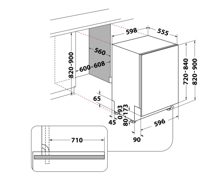 Lave-vaisselle full-intégré 60cm Whirlpool W8IHF58TUS detail 5