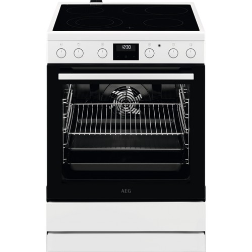 Cuisinière vitroceramique AEG CCB6441BBW/wit vooraanzicht