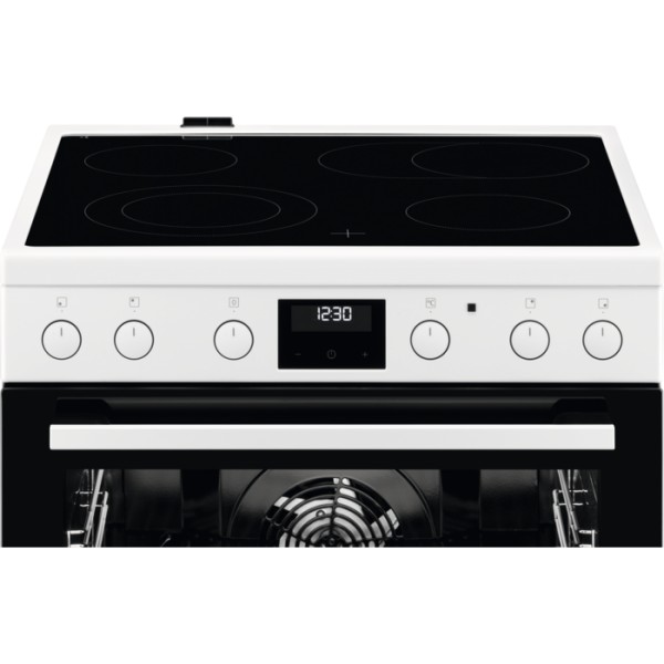 Fornuis vitrokeramische kookplaat AEG CCB6441BBW/wit detail 1