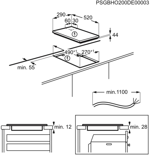 Taque de cuisson modulaires AEG IKB32300CB detail 2