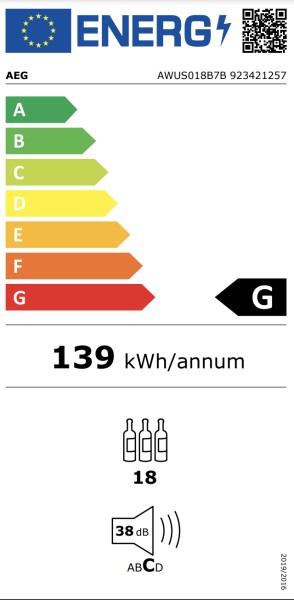 Wijnkast inbouw AEG AWUS018B7B detail 3