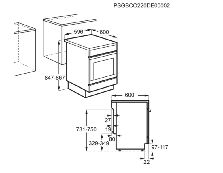 Fornuis inductie kookplaat AEG CIB6490APM detail 3