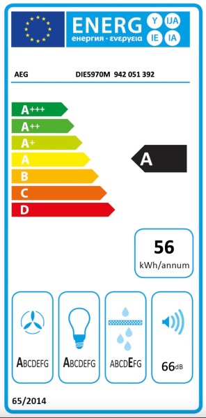 Dampkap wand/schouw AEG DBE5970M detail 4