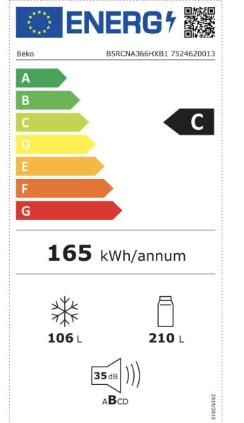Combiné réfrigérateur/congélateur Beko B5RCNA366HG detail 2