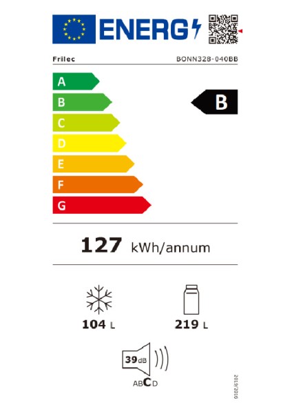 Koelvriescombinatie Frilec BONN328-040BB/zwart detail 2