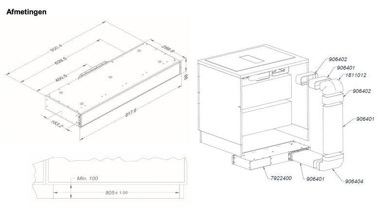 Hotte accessoires Novy 1811822 detail 1