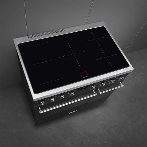 Cuisinière induction Smeg C92IMMB2/zwart detail 1