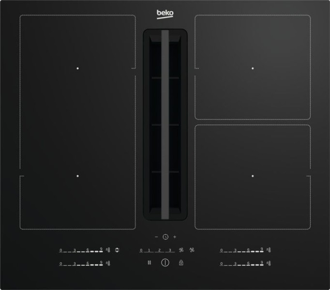 Taque de cuisson avec hotte intégrée Beko HIXI64700UF vooraanzicht