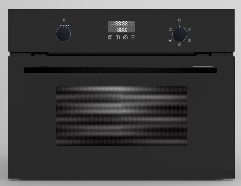 Combi : oven + microgolf Exquisit EBM4542BL / ZWART vooraanzicht