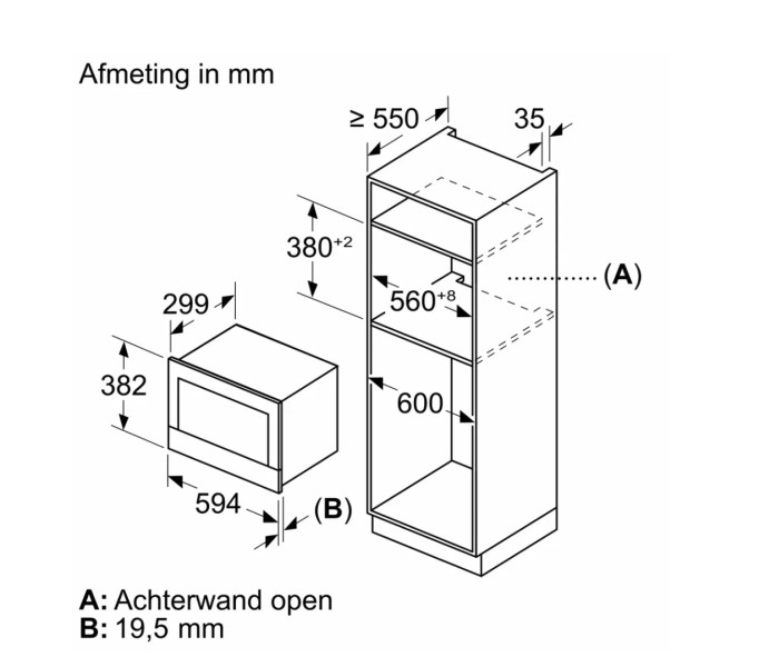 Microgolfoven inbouw zonder grill Siemens BF722R1B1 / ZWART detail 5