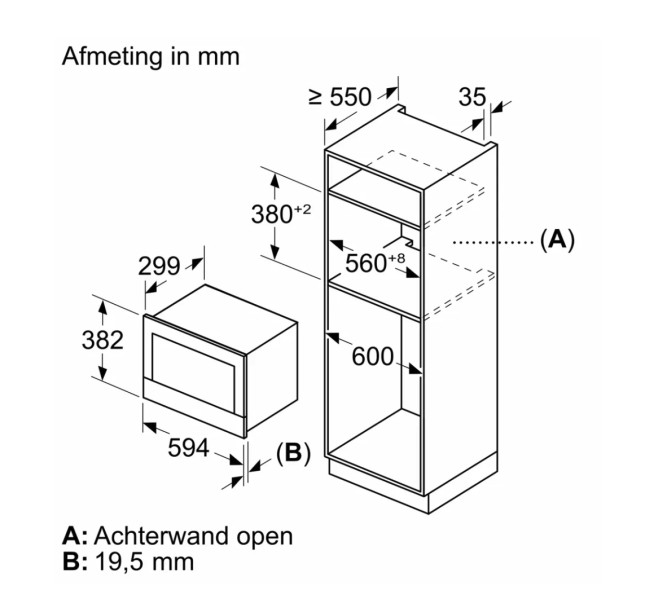 Microgolfoven inbouw zonder grill Siemens BF722L1B1 / ZWART detail 5