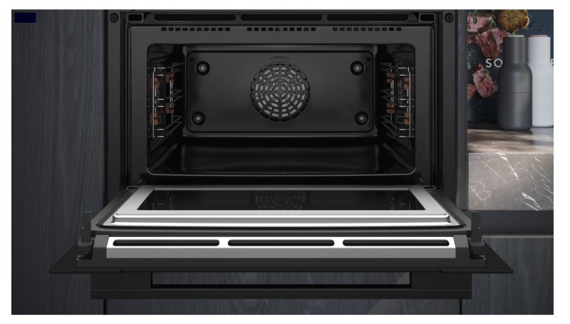 Combi : oven + microgolf Siemens CM776G1B1/zwart detail 1