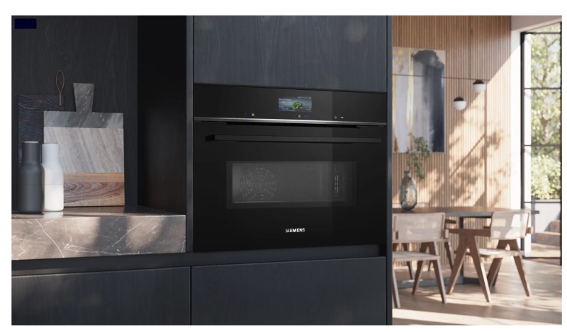 Combi : four + micro-ondes Siemens CM776G1B1/zwart detail 4