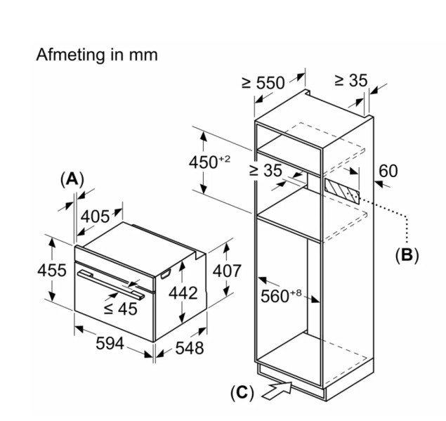 Combi : four + micro-ondes Siemens CM724G1B1 detail 6