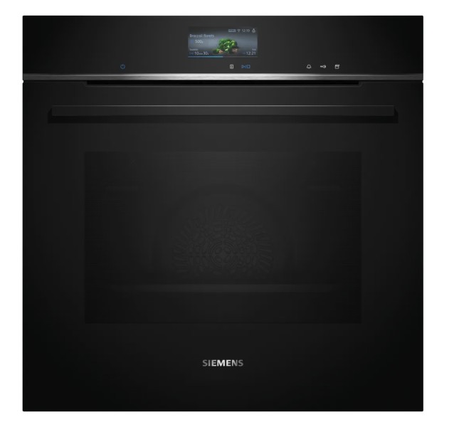 Combi : four + vapeur Siemens HS736G1B1/zwart vooraanzicht