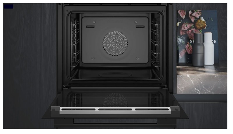 Combi : oven + stoom Siemens HS736G1B1/zwart detail 1