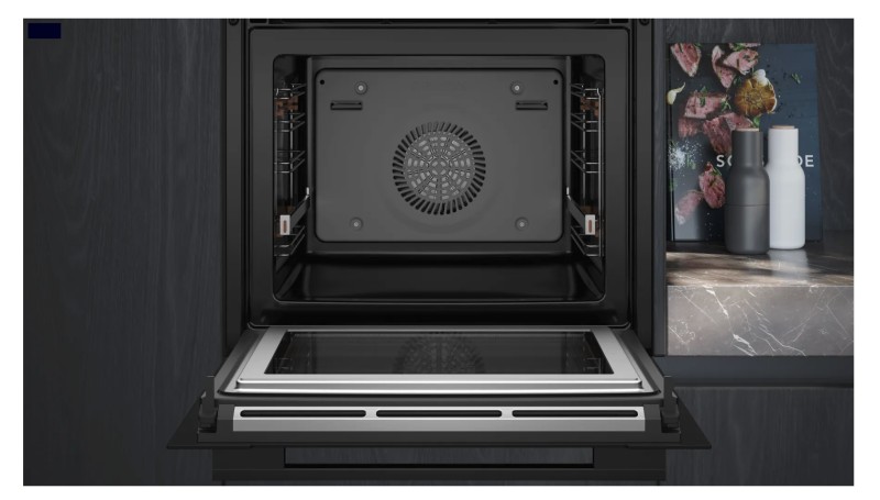 Combi : oven + microgolf Siemens HM736GAB1/zwart detail 1